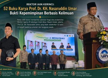 Rektor IAIN Kerinci: 52 Buku Karya Prof. Dr. KH. Nasaruddin Umar Bukti Kepemimpinan Berbasis Keilmuan