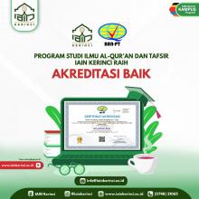 Ucapan Selamat Peraihan Akreditasi IAT Predikat B