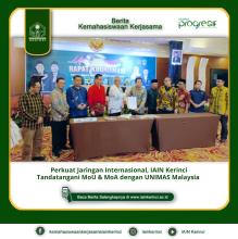 MoU 2023 IAIN Kerinci dengan Universitas Malaysia Sarawak